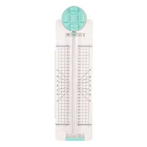 Fenteer 4-in-1-Papierschneider, Trimmer, gerade, gewellt, gepunktet, Rillmaschine, Bastelpapier, Schneidemaschine für Etiketten, Sammel, Büro, GrÜn von Fenteer