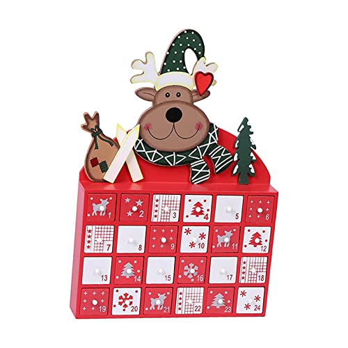 Fenteer Befüllbarer Adventskalender Candy Organizer Rentiermuster Holz für Desktop-Weihnachtsdekoration Fenteer Befüllbarer Adventskalender Candy Organizer Rentiermuster Holz für Desktop-Weihnachtsdekoration von Fenteer