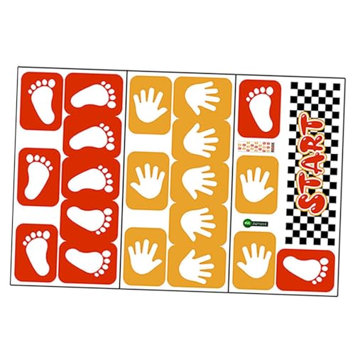 Fenteer Bodenaufkleber, PVC-Tapete, abnehmbar, bunt, Geschenk, Spielaufkleber, Handabdruck-Wandaufkleber für Kindergarten, Bibliothek, Klasse von Fenteer
