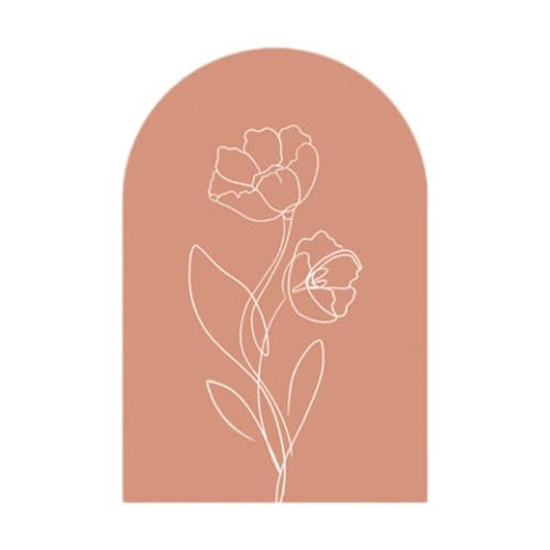 Fenteer Bogenwand Aufkleber Boho Bogen Aufkleber Wohnzimmer Esszimmer Schlafzimmer Kunst Wandkunst Dekor Home PVC Tapetendekoration, Rosa von Fenteer