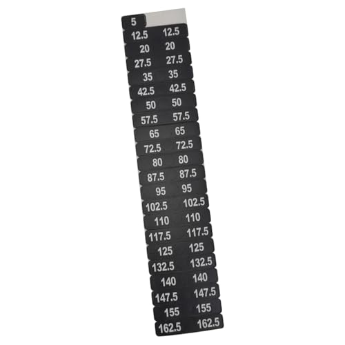 Fenteer Etiketten für Gewichtsstapel, 5 bis 162,5 Zubehör, universelle Aufkleber, Etiketten für Fitnessgeräte, Gewichtheben, Krafttraining von Fenteer