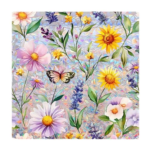 Fenteer Fenster Privatsphäre Film Blume Fenster anpassen PVC Abnehmbare Wiederverwendbare Fensterdekoration Abziehbilder für Hauszimmer Hauswarming, 45cmx45cm Fenteer Fenster Privatsphäre Film Blume Fenster anpassen PVC Abnehmbare Wiederverwendbare Fensterdekoration Abziehbilder für Hauszimmer Hauswarming, 45cmx45cm von Fenteer