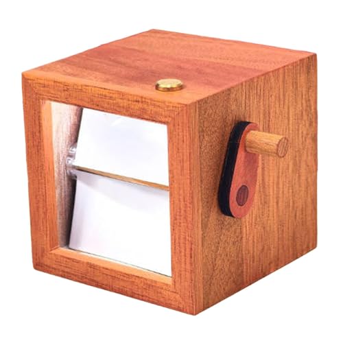 Fenteer Foto Flip Book Frame Hand Kurbel Geschenke für EIN Paar mechanische Displayboxen Fotoalbum für Muttertag Reisen Valentinstag, 8 -teiliges Orangenbraun von Fenteer
