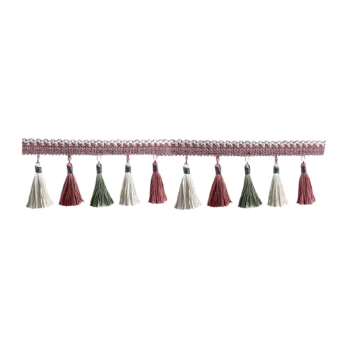 Fenteer Fransenborte, Polyesterfransen, 8,9 cm breite Polyesterquaste, Quastenspitzenbesatz für Lampenschirm, Vorhang, Kostümhandwerk, Kleid DIY, Rosa Fenteer Fransenborte, Polyesterfransen, 8,9 cm breite Polyesterquaste, Quastenspitzenbesatz für Lampenschirm, Vorhang, Kostümhandwerk, Kleid DIY, Rosa von Fenteer