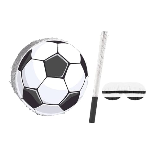 Fenteer Fußball-Piñata für Kinderpartys, Geschenke, Augenmaske, Dekoration für Kindergeburtstage, Zubehör für Brautpartys und Geburtstage Fenteer Fußball-Piñata für Kinderpartys, Geschenke, Augenmaske, Dekoration für Kindergeburtstage, Zubehör für Brautpartys und Geburtstage von Fenteer
