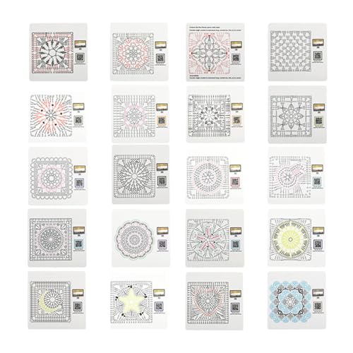 Fenteer Granny -Kartendecks, Häkelstichdiagramme für Anfänger, Starter, 20 Bleche, Häkelmuster für Großmütter Fenteer Granny -Kartendecks, Häkelstichdiagramme für Anfänger, Starter, 20 Bleche, Häkelmuster für Großmütter von Fenteer