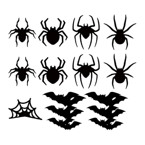 Fenteer Halloween 3D Fledermaus Wandaufkleber, Leuchtende Fensteraufkleber Fledermaus Wanddekor, für den Innenbereich, Urlaub, Bauernhaus, 21 Stück von Fenteer