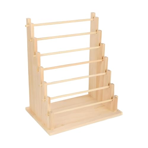 Fenteer Holzband-Organizer, Armband-Präsentationsständer, Geschenkband-Regal mit großer Kapazität, Washi-Tape-Organizer zum Verpacken von Blumenläden von Fenteer