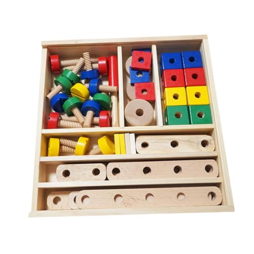 Fenteer Holzbausätze für Schrauben und Muttern, Montessori-Nusspuzzle, Blockmodellbau-Werkzeugsätze als Geburtstagsgeschenk, Partyspielzeug Fenteer Holzbausätze für Schrauben und Muttern, Montessori-Nusspuzzle, Blockmodellbau-Werkzeugsätze als Geburtstagsgeschenk, Partyspielzeug von Fenteer