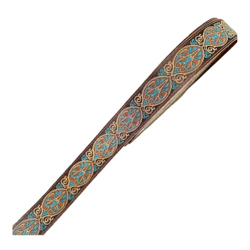 Fenteer Jacquard Ribbon DIY -Projekte Crafts Clothing Decoration Nähen Spitzenband Stoffverkleidung für Röcke Quilts Taschen Stirnband Nähen, Blau von Fenteer