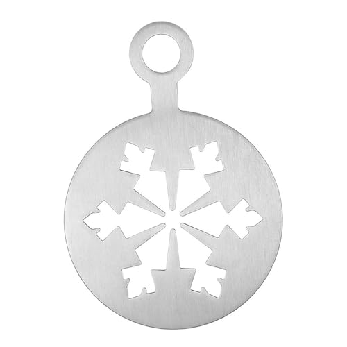 Fenteer Kaffee Dekoration Schablone Backmalerei Werkzeuge Diy Basteldekor Kuchen Stempeln Dekorieren Schablone für Milchpulver Küche, Schneeflocke Fenteer Kaffee Dekoration Schablone Backmalerei Werkzeuge Diy Basteldekor Kuchen Stempeln Dekorieren Schablone für Milchpulver Küche, Schneeflocke von Fenteer