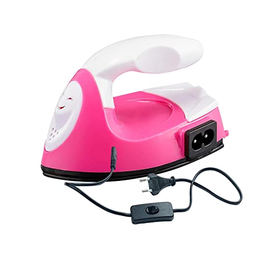 Fenteer Mini Bügeleisen, Elektrisches Bügeleisen, Handwerkszubehör, Mehrzweck Mini Heißpressmaschine, Kleines Handwerkseisen Zum Malen von Schuhen, Kleidungss, Rot von Fenteer
