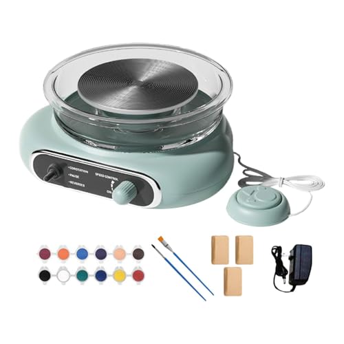 Fenteer Mini Töpferscheibe, Keramikherstellungsmaschine, Elektrische Töpfermaschine, Elektrische Tonscheibe für DIY Bastelprojekte für Kinder Und Erwachsene, GrÜn Fenteer Mini Töpferscheibe, Keramikherstellungsmaschine, Elektrische Töpfermaschine, Elektrische Tonscheibe für DIY Bastelprojekte für Kinder Und Erwachsene, GrÜn von Fenteer