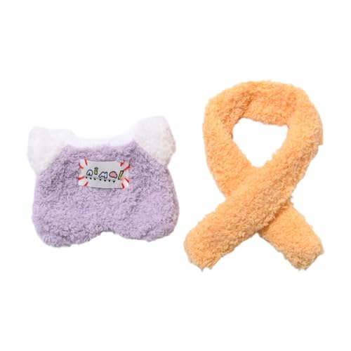 Fenteer Puppen-Overall, DIY-Puppen-Dekor, Rollenspiele, handgefertigte Kleidung, Kostüm-Zubehör für 15–17 cm große Puppen mit Anhänger, Kindergeschenke, Lila von Fenteer