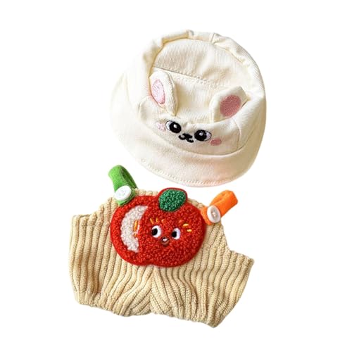 Fenteer Puppenhose, Kleidung für Mädchen, Puppenkleidung, Flaschenaccessoire, Mädchengeschenk, Kleidung Zum Anziehen, Puppen Outfits, Süßer Puppenkleidungsanz, Obsthut-Set von Fenteer