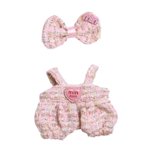 Fenteer Puppenkleidung, Puppen-Miniatur-Kleidung mit Haar-Accessoires, Mädchen-Geschenk, bequemer süßer Puppenkleidungsanzug für Anhänger-Puppe, Rosa Fenteer Puppenkleidung, Puppen-Miniatur-Kleidung mit Haar-Accessoires, Mädchen-Geschenk, bequemer süßer Puppenkleidungsanzug für Anhänger-Puppe, Rosa von Fenteer