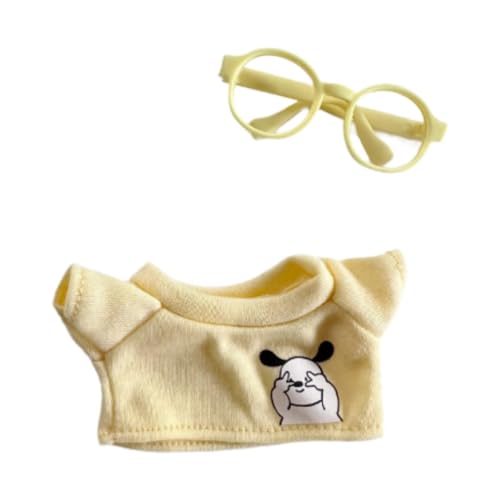 Fenteer Puppenkleidungsset, süßer Puppenkleidungsanzug, entzückende Puppenkleidung für 15 cm große Puppen, Kostüm, DIY-Zubehör, Rollenspielspielzeug, mit Gelber Brille Fenteer Puppenkleidungsset, süßer Puppenkleidungsanzug, entzückende Puppenkleidung für 15 cm große Puppen, Kostüm, DIY-Zubehör, Rollenspielspielzeug, mit Gelber Brille von Fenteer