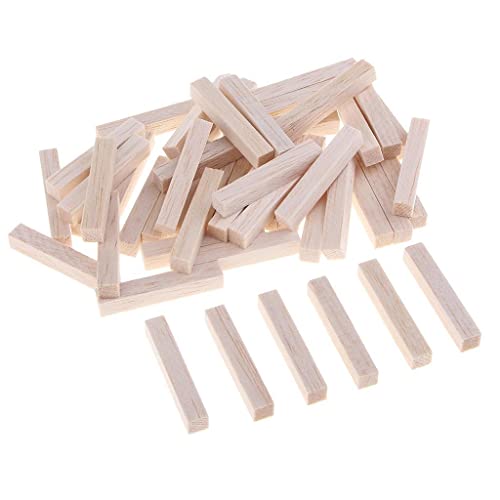Fenteer Quadratischer Balsaholz Stab Holzstäbchen für DIY für Modellbau, Holz, 50 Stück 50mm von Fenteer