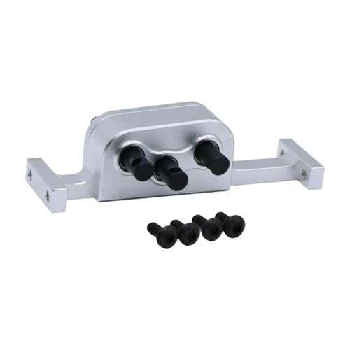 Fenteer RC-Car-Verteilergetriebe, RC-Crawler-Ersatz, 1/10 Rock Crawler, DIY-Aluminium, einfache Installation mit 5-mm-Welle, Chassis Builder, Silber von Fenteer