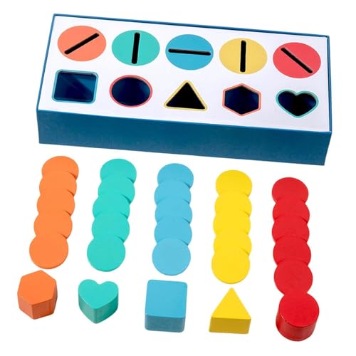 Fenteer Spielzeug zum Sortieren von Farben und Formen, Sortierbox aus Holz, Aktivität im Unterricht, Farberkennungs-Matching-Spielzeug, Montessori-Spielzeug Fenteer Spielzeug zum Sortieren von Farben und Formen, Sortierbox aus Holz, Aktivität im Unterricht, Farberkennungs-Matching-Spielzeug, Montessori-Spielzeug von Fenteer