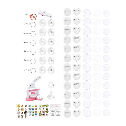 Fenteer Taste Maker Machine Making -Werkzeug, Schlüsselringe, Zubehör -Spielzeug -Abzeichen Punch Press Kit zum Geburtstag, Rosa von Fenteer