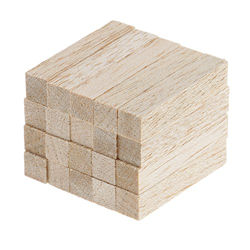 Fenteer Unfertige Bastelstäbe Holzstab Deko-Holz Bastelnmaterial Rundstäbe Holz Sticks Bastelholz für Modellbau, 50mm 20 Stück von Fenteer