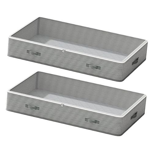 Fenteer Unterbett-Aufbewahrungsbehälter, Unterbett-Aufbewahrungstasche, 30 l, mit Griffen, niedriges Profil, für Leinenbettwäsche, Geschenkpapier, Kleidung, 2 Stücke Fenteer Unterbett-Aufbewahrungsbehälter, Unterbett-Aufbewahrungstasche, 30 l, mit Griffen, niedriges Profil, für Leinenbettwäsche, Geschenkpapier, Kleidung, 2 Stücke von Fenteer