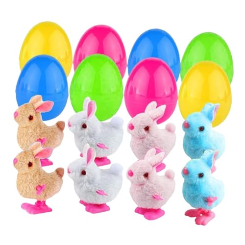 Fenteer Vorgefüllte Ostereier mit Plüsch -Hasenspielzeug, Korbdose Füllstoffe, Kinder Erwachsene Kinder Doll ausgestopfte Tiere Kaninchen , Set von 8 Fenteer Vorgefüllte Ostereier mit Plüsch -Hasenspielzeug, Korbdose Füllstoffe, Kinder Erwachsene Kinder Doll ausgestopfte Tiere Kaninchen , Set von 8 von Fenteer