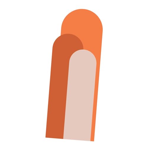 Fenteer Wandaufkleber, geometrisches Wandtattoo, künstlerisch, modern, dekorative Tapete, Kunstwandbild für Tür, Kinderzimmer, Büro, Küche, Schlafzimmer, Orange von Fenteer