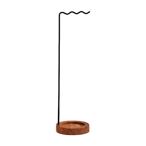 Fenteer Windspielständer, Kalligraphie Pinsel Stifthalter mit Metallgestell auf Holzbasis Zum Aufhängen von Blumentöpfen für Hochzeitsveranstaltungen, Schwarz von Fenteer