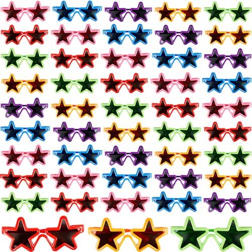 48 Paar Stern-Sonnenbrillen für Kinder, Sternform, Neon-Sonnenbrille, Partygeschenk für Sommer, Strand, Pool, Geburtstag, Geschenktütenfüller, 6 Farben 48 Paar Stern-Sonnenbrillen für Kinder, Sternform, Neon-Sonnenbrille, Partygeschenk für Sommer, Strand, Pool, Geburtstag, Geschenktütenfüller, 6 Farben von Feradny