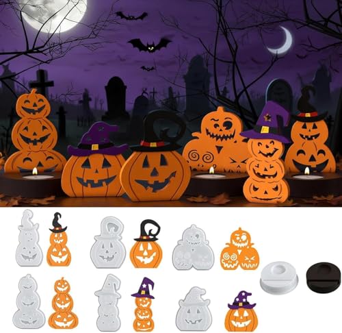 Silikonform Gießformen Halloween Kürbis, 7 Stuck Kerzenhalter Silikonform Für DIY Dekoration, Gießform Silikon Halloween, Gießform Silikon Herbst, Gipsformen zum Gießen für DIY Kürbis Deko Silikonform Gießformen Halloween Kürbis, 7 Stuck Kerzenhalter Silikonform Für DIY Dekoration, Gießform Silikon Halloween, Gießform Silikon Herbst, Gipsformen zum Gießen für DIY Kürbis Deko von Ferakum