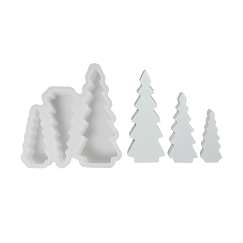 Silikonformen Gießformen Weihnachten, Silikonform Weihnachtsbaum Silikonform Tannenbaum Gips Zum Gießen Gießformen Silikon Weihnachten Silikonformen Gießform Weihnachten für Kerzen Gips (B) von Ferakum