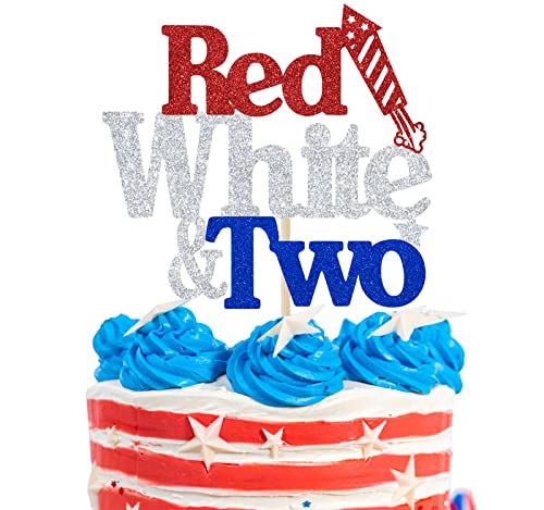 4. Juli Thema 2. Geburtstag Kuchendekoration Rot Weiß & Zwei Kuchendekoration, patriotische Unabhängigkeitstag, Thema 2. Geburtstag, Dekoration Blau Rot Weiß Glitzer 4. Juli Thema 2. Geburtstag Kuchendekoration Rot Weiß & Zwei Kuchendekoration, patriotische Unabhängigkeitstag, Thema 2. Geburtstag, Dekoration Blau Rot Weiß Glitzer von Ferburitar