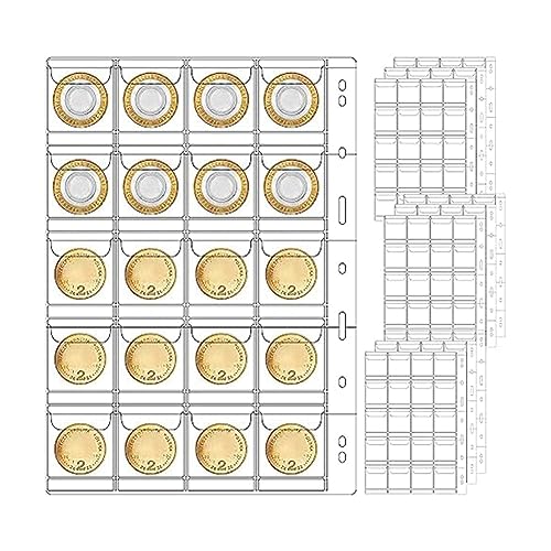 Feriany 10 -Münzsammelseiten mit 9 Löchern für Münzalbum-Sammelhüllen für die Meisten Münzstempelabzeichen Usw. Feriany 10 -Münzsammelseiten mit 9 Löchern für Münzalbum-Sammelhüllen für die Meisten Münzstempelabzeichen Usw. von Feriany