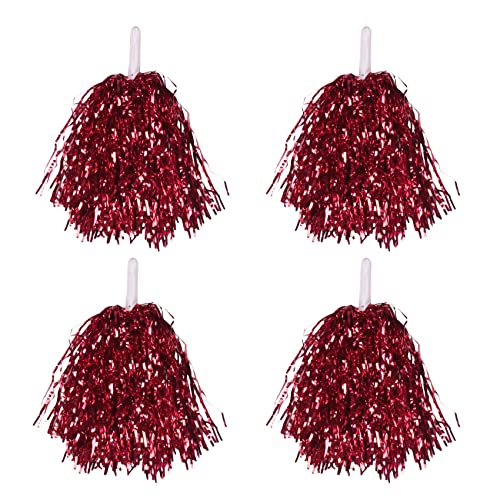 Feriany 24 StüCk Cheerleading Pom Poms Metallfolie Cheer Pom Poms mit Kunststoffgriff für Erwachsene Kinder Cheerleader Rot Feriany 24 StüCk Cheerleading Pom Poms Metallfolie Cheer Pom Poms mit Kunststoffgriff für Erwachsene Kinder Cheerleader Rot von Feriany
