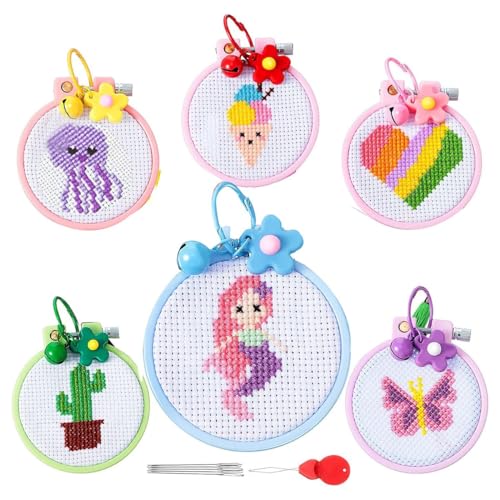 Feriany 6-teiliges Bastelzubehör – Stickset für Kinder für Anfänger mit geprägten Stickmustern Feriany 6-teiliges Bastelzubehör – Stickset für Kinder für Anfänger mit geprägten Stickmustern von Feriany
