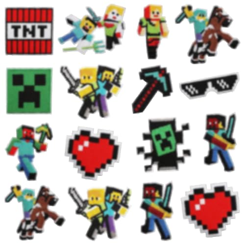 Ferizzia 16 Stück Patches Zum Aufbügeln, Flicken Zum Aufbügeln Kinder, Kinder Bügelsticker für Kleidung, Hosen, Hüte, Jeans, Nähen, Blumen-Applikation, Bastelzubehör von Ferizzia