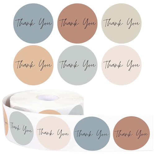 Ferizzia 2 Bände Thank You Sticker, 25mm Runder Dankeschön-Aufkleber, Danke Aufkleber, Geschenktüten Sticker für Geschäfts Geschenk, Handgefertigte Waren, Backen, Verpackung Ferizzia 2 Bände Thank You Sticker, 25mm Runder Dankeschön-Aufkleber, Danke Aufkleber, Geschenktüten Sticker für Geschäfts Geschenk, Handgefertigte Waren, Backen, Verpackung von Ferizzia