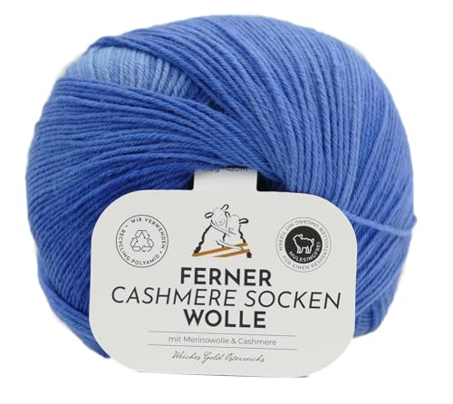 Ferner Cashmere Socken Wolle | Merino Sockenwolle mit Kaschmir | Strumpfwolle mit Farbverlauf | Sockengarn 4-fädig (4-fach) 100g (812/22) von Ferner Wolle