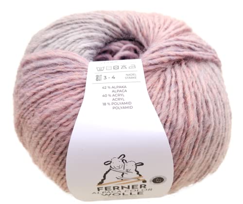 Ferner Wolle Alpaca Color, weiche Alpakawolle mit Farbverlauf zum Stricken oder Häkeln, 100g (AC10) von Ferner Wolle