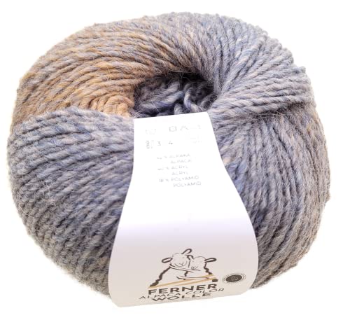 Ferner Wolle Alpaca Color, weiche Alpakawolle mit Farbverlauf zum Stricken oder Häkeln, 100g (AC9) von Ferner Wolle