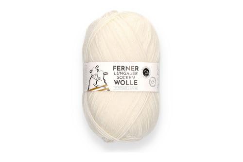 Ferner Wolle Lungauer Sockenwolle 6-fach Merino UNI 01 - Weiss Ferner Wolle Lungauer Sockenwolle 6-fach Merino UNI 01 - Weiss von Ferner Wolle
