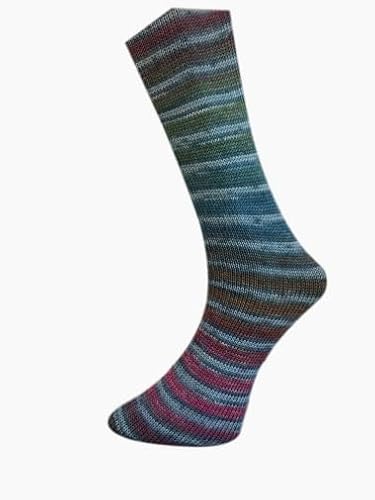 Ferner Wolle Lungauer Sockenwolle Seide 528 - petrol/braun/blau/pink von Ferner Wolle