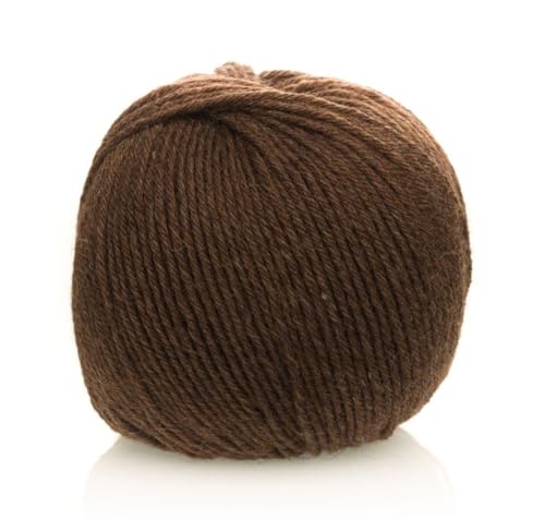 Ferner Wolle Lungauer Vielseitige 210, Wolle mit Merinowolle naturfarben, Häkelwolle, Strickgarn, 50g 210m, Nadelstärke 2,5-3mm, 75% Merinowolle, 25% Polyamid (V42) von Ferner Wolle