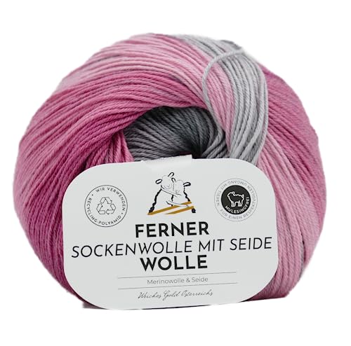 Ferner Wolle Sockenwolle 4-fädig mit Seide und Farbverlauf | Sockengarn, Strumpfwolle | 100g (631/23) von Ferner Wolle