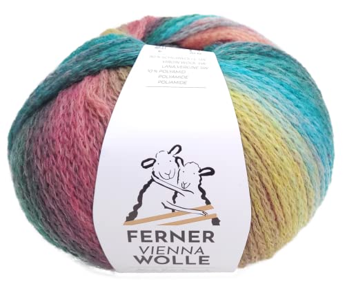 Ferner Wolle Vienna, Merinowolle mit Farbverlauf, 100g ca. 250m Farbverlaufswolle Merino Nadelstärke 6 (W2) von Ferner Wolle