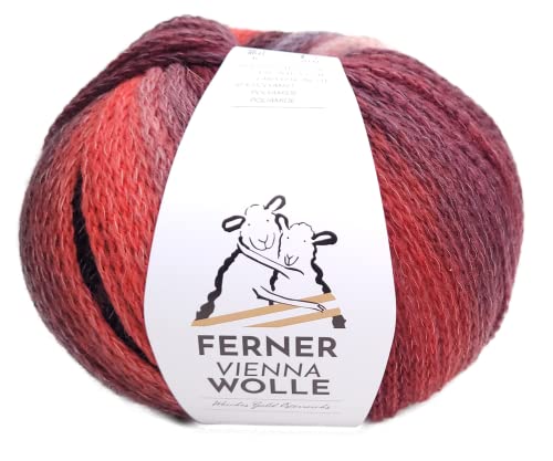 Ferner Wolle Vienna, Merinowolle mit Farbverlauf, 100g ca. 250m Farbverlaufswolle Merino Nadelstärke 6 (W5) von Ferner Wolle