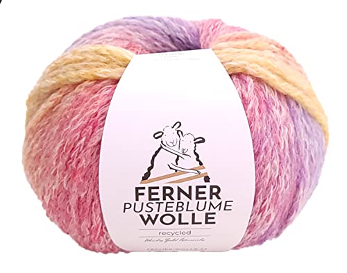 Nachhaltige Wolle mit Farbverlauf Ferner Pusteblume PB2, zum Stricken oder Häkeln, 50g von Ferner Wolle