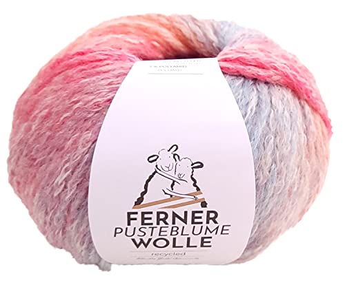 Nachhaltige Wolle mit Farbverlauf Ferner Pusteblume PB4, zum Stricken oder Häkeln, 50g von Ferner Wolle